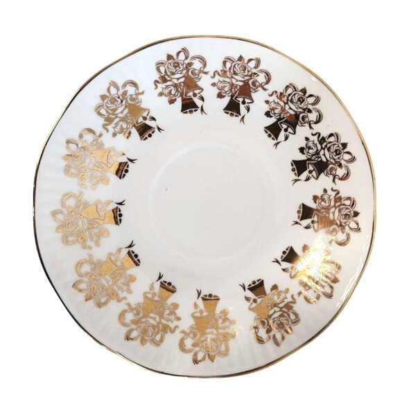 Elizabethan Staffordshire Hand Decorated 50th Anniversary Fine Bone China Tea Cu - Picture 6 of 16